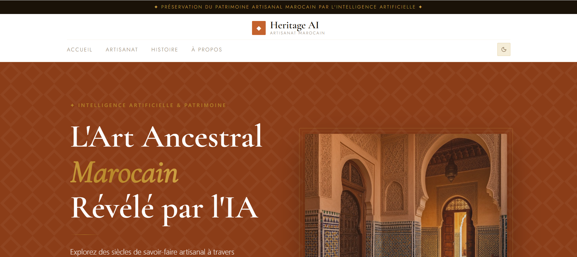 Heritage AI - Artisanat Marocain
